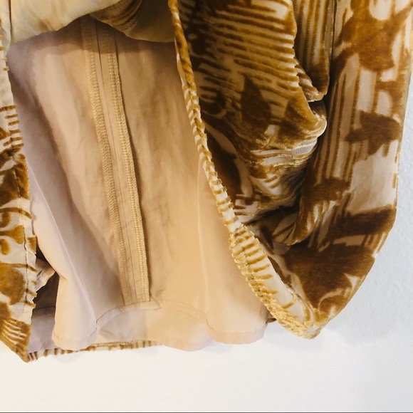 SUNDANCE Mustard Yellow Burnout Floral Dress Size 6 - Picture 12 of 15